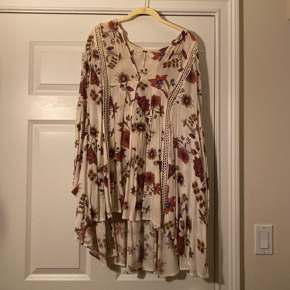Free People Flowy Floral Blouse